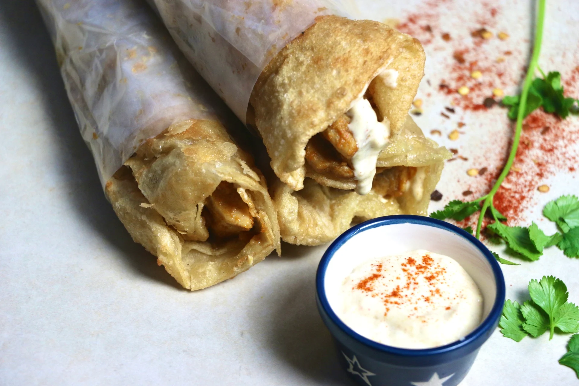 Chicken Malai Boti Roll