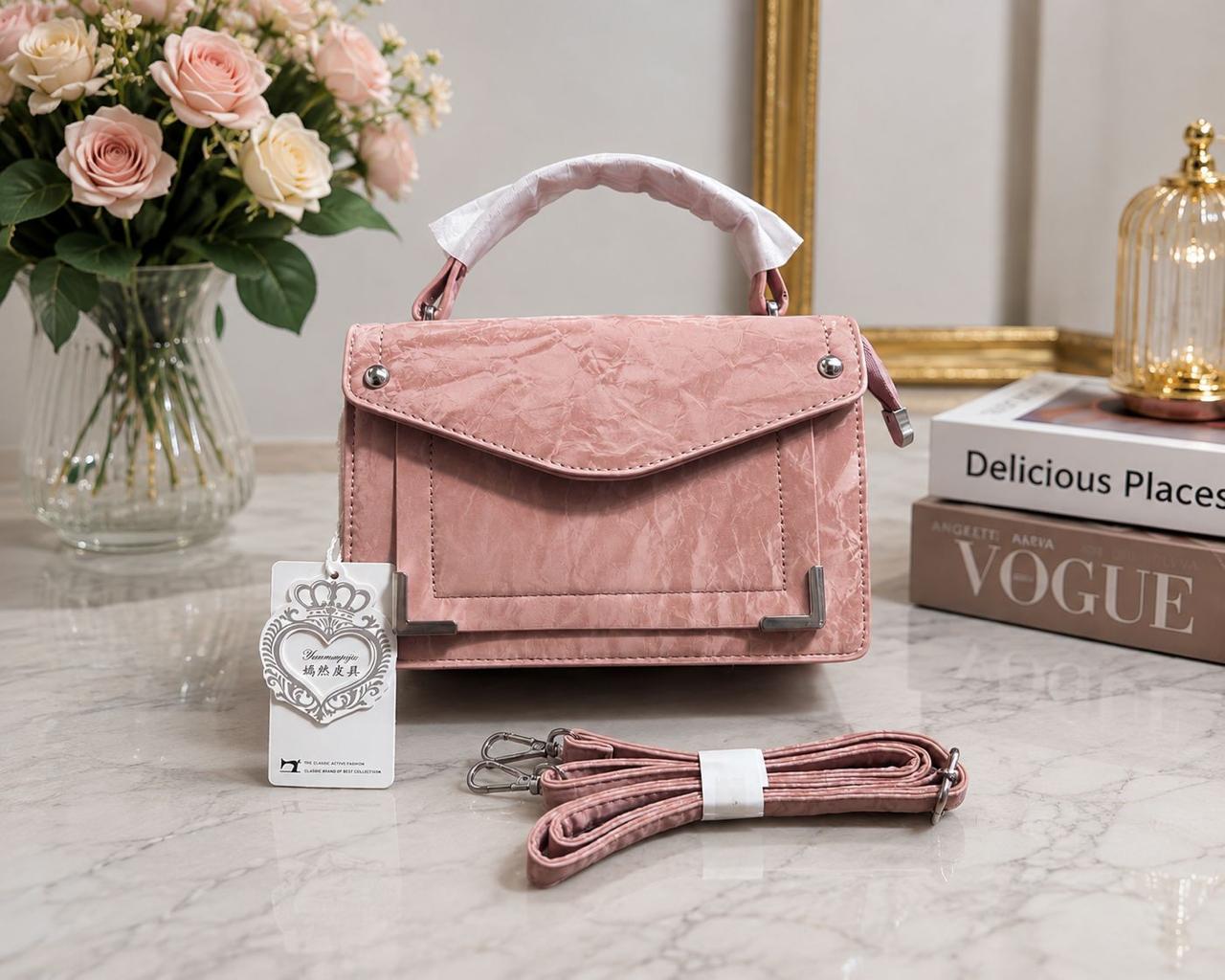 Yanran Leather Stylish Women Top-Handle Crossbody Bag