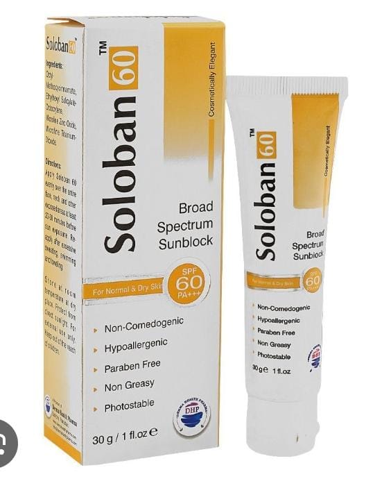 Soloban 60 Broad Spectrum Sunblock SPF 60 PA+