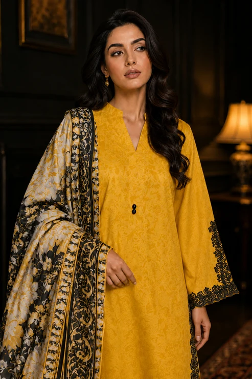 SITARA 3PC READY TO WEAR 3-Piece Available Sizes: Small, Medium  &amp;Large  Tabinda Product Details (Key Features):  Sitara is an elegant 3-piece outfit designed for a graceful and refined summer look  Crafted from premium cotton lawn fabric that is